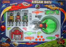 airgamboys 39302 - 3 aliens Space Adventurer con robot y cañon lanzadiscos