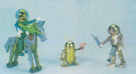airgamboys 00207 - 2 astronautas con robot y caballo mecanico