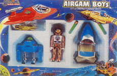 airgamboys 00413 - Astronauta rojo con robot y moto