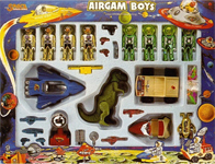 airgamboys 00430 - 4 astronautas + 4 aliens y saurus