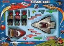 airgamboys 38302 - 3 aliens Red Planet con nave y moto