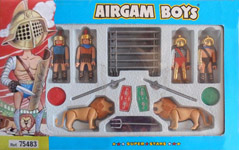 airgamboys 75483 - Dos graliadores y dos soldados romanos con leones