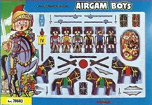 airgamboys 78683 - 6 romanos con 4 caballos y fogata